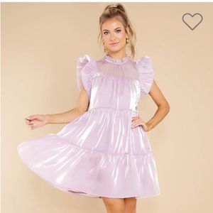 Entro Lavender Iridescent Ruffle Dress